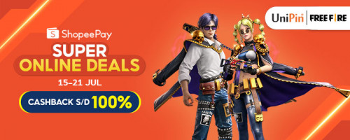 Super Online Deals hadir kembali di UniPin dan dapatkan cashback 100%